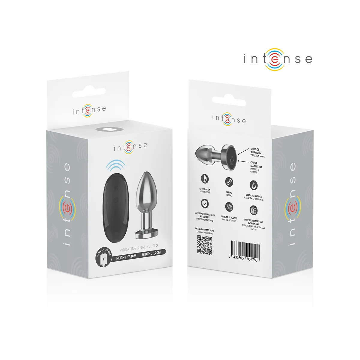 ANAL PLUG 10 VIBRATIONEN METALL MIT FERNBEDIENUNG S VON INTENSE ANAL TOYS