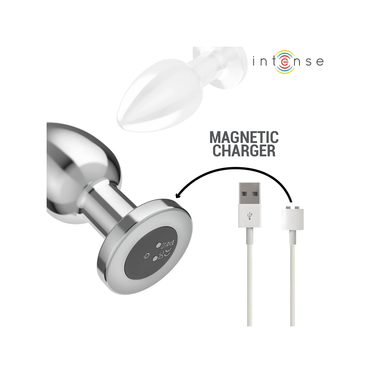 ANAL PLUG 10 VIBRATIONEN METALL MIT FERNBEDIENUNG L VON INTENSE ANAL TOYS