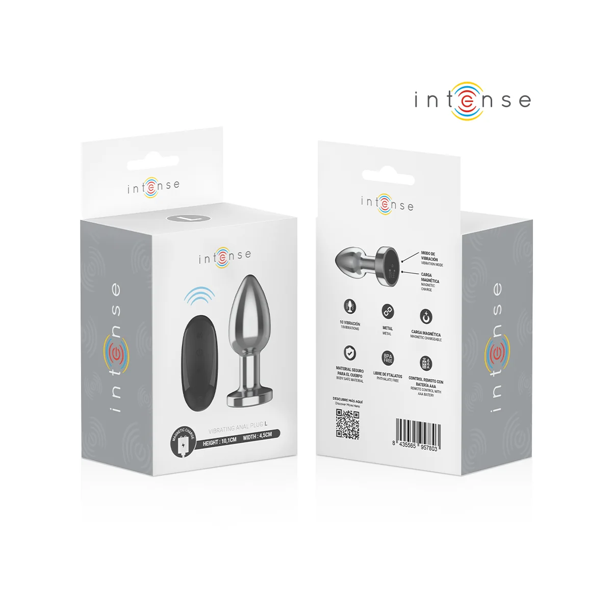 ANAL PLUG 10 VIBRATIONEN METALL MIT FERNBEDIENUNG L VON INTENSE ANAL TOYS