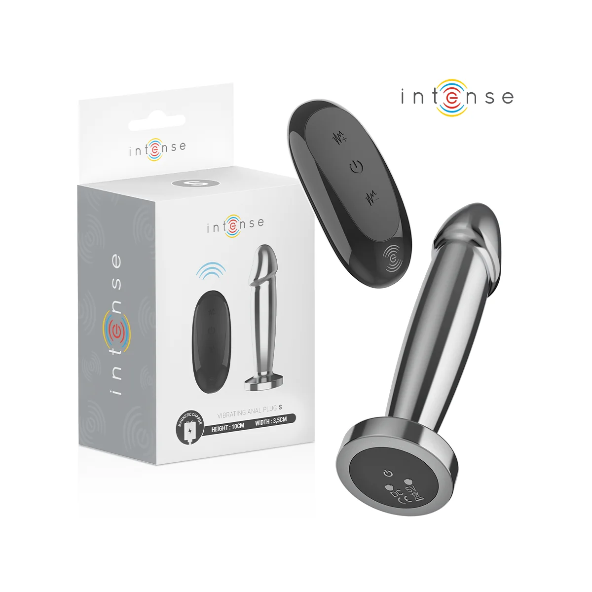 ANAL PLUG 10 VIBRATIONEN METALLDILDO MIT FERNBEDIENUNG S VON INTENSE ANAL TOYS