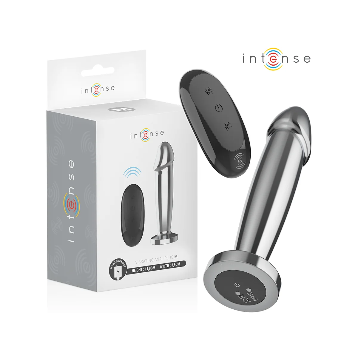 ANAL PLUG 10 VIBRATIONEN METALLDILDO MIT FERNBEDIENUNG M VON INTENSE ANAL TOYS