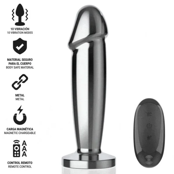 ANAL PLUG 10 VIBRATIONEN METALLDILDO MIT FERNBEDIENUNG M VON INTENSE ANAL TOYS