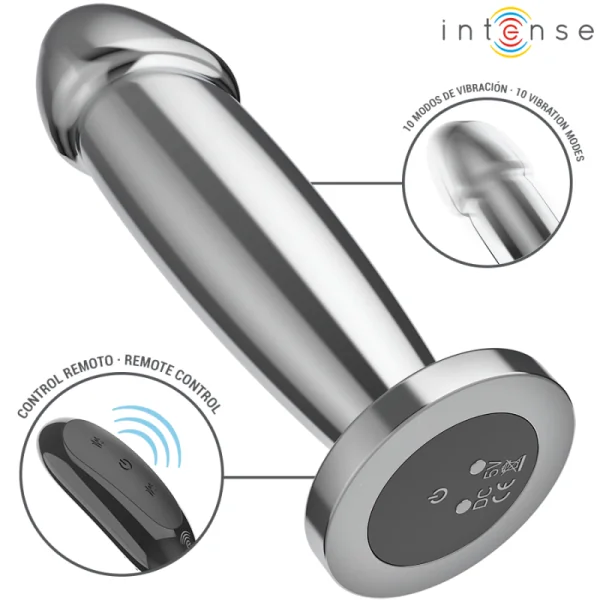 ANAL PLUG 10 VIBRATIONEN METALLDILDO MIT FERNBEDIENUNG M VON INTENSE ANAL TOYS