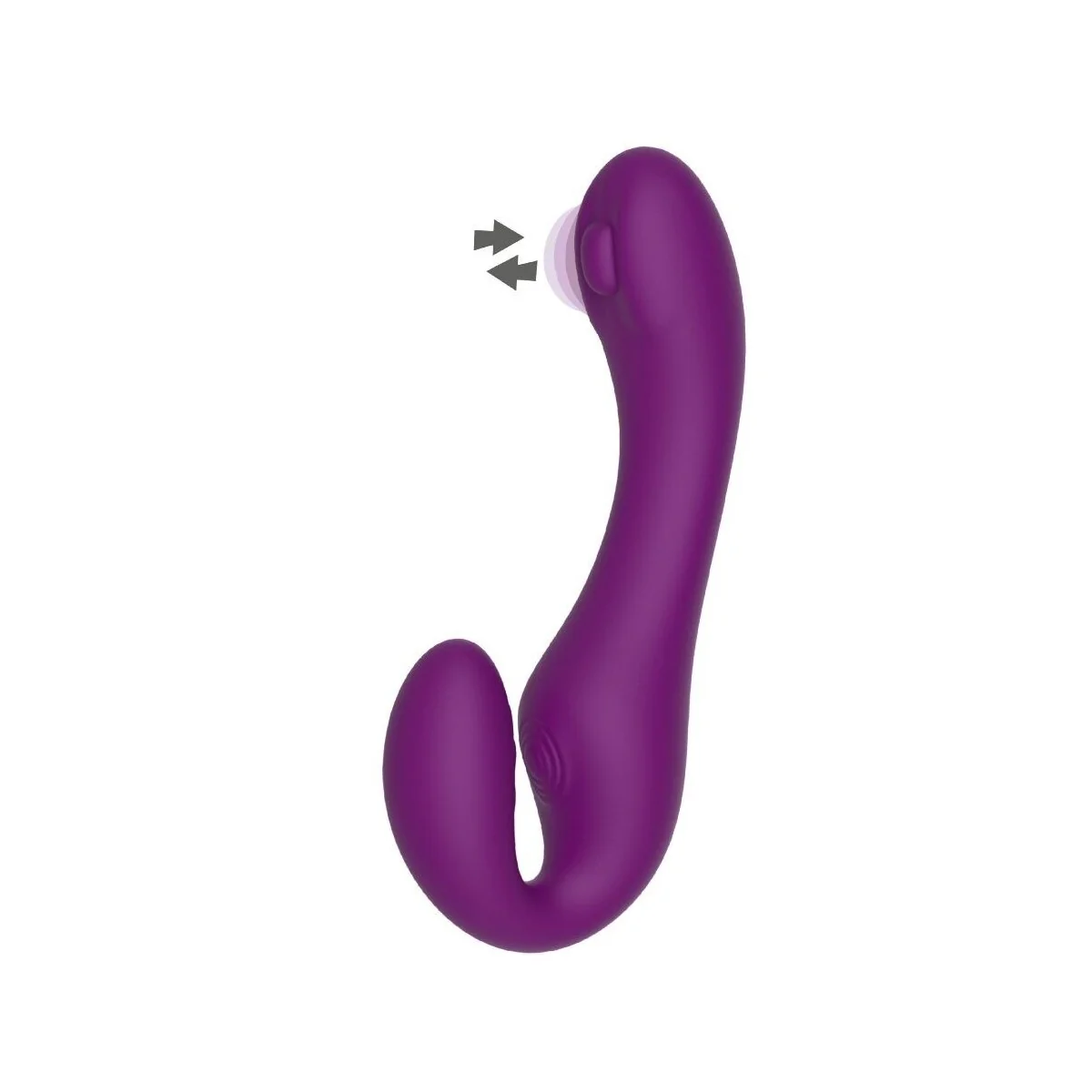 2 IN 1 STRAPLESS STRAP-ON VIBRATOR MIT FERNBEDIENUNG LILA VON XOCOON