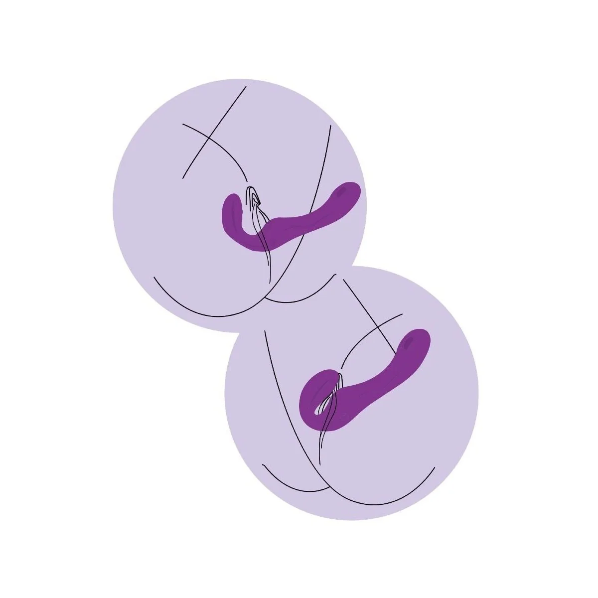 2 IN 1 STRAPLESS STRAP-ON VIBRATOR MIT FERNBEDIENUNG LILA VON XOCOON