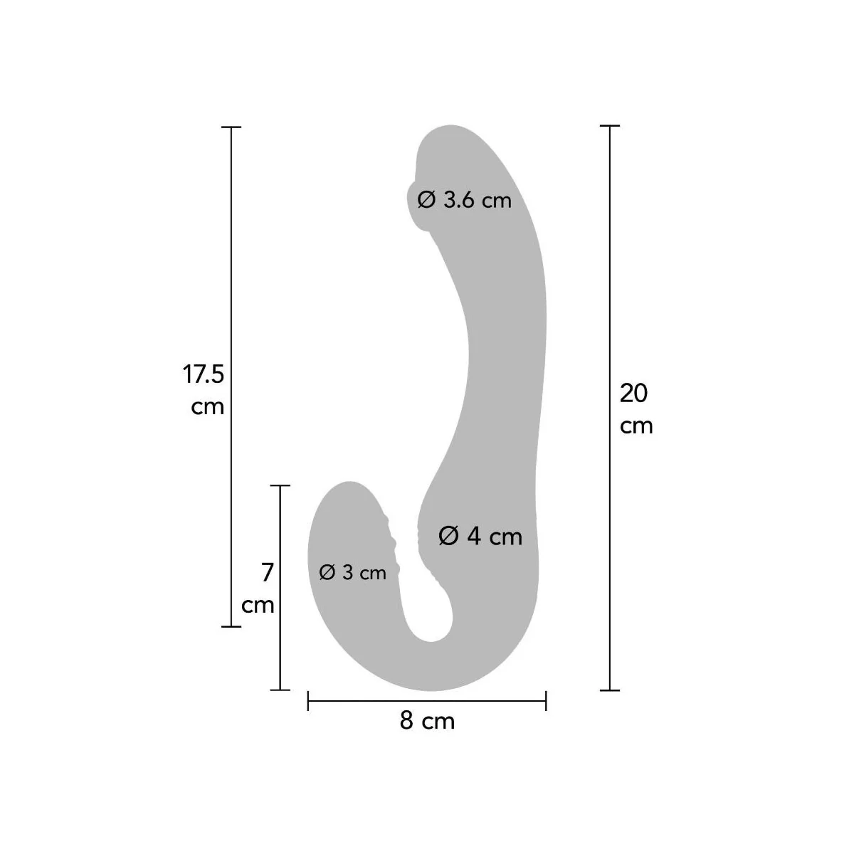 2 IN 1 STRAPLESS STRAP-ON VIBRATOR MIT FERNBEDIENUNG LILA VON XOCOON