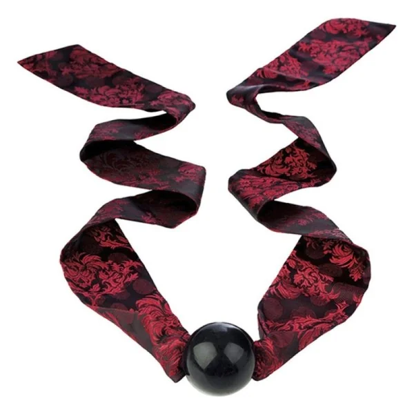SCANDAL BALL GAG MIT SCHWARZ/ROTER SCHLEIFE VON CALEXOTICS