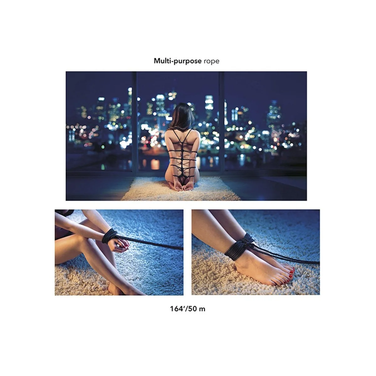 SCANDAL SCHWARZES BDSM-SEIL 50 M VON CALEXOTICS