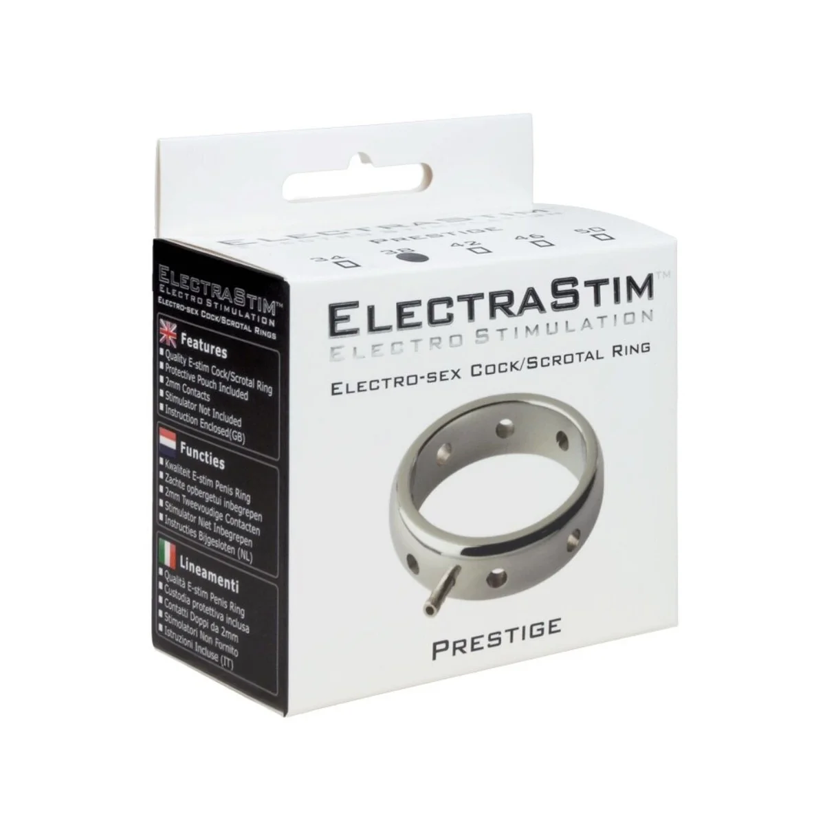 PRESTIGE ELEKTROMAGNETISCHER PENISRING AUS METALL 50 MM VON ELECTRASTIM