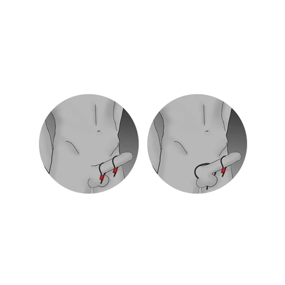 PRESTIGE ELECTRA LOOPS VERSTELLBARE COCKRINGE ROT VON ELECTRASTIM