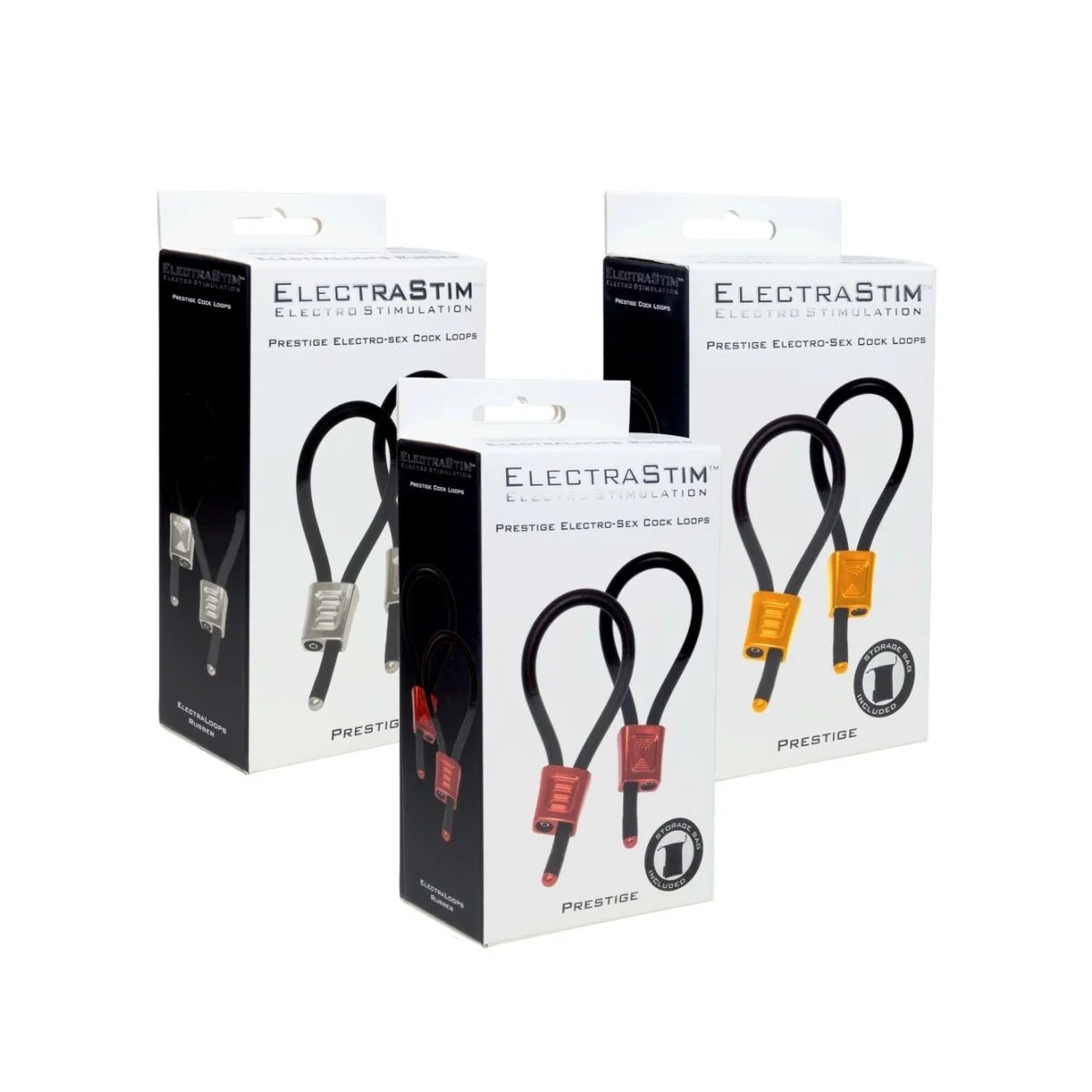 PRESTIGE ELECTRA LOOPS VERSTELLBARE COCKRINGE ROT VON ELECTRASTIM