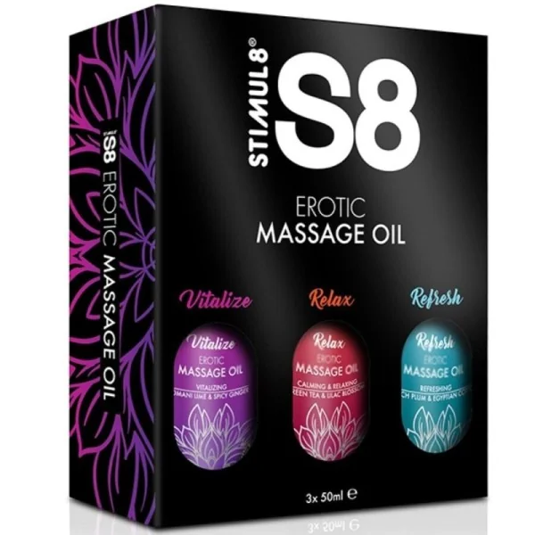S8 MASSAGEÖL BOX 3 X 50 ML VON STIMUL8