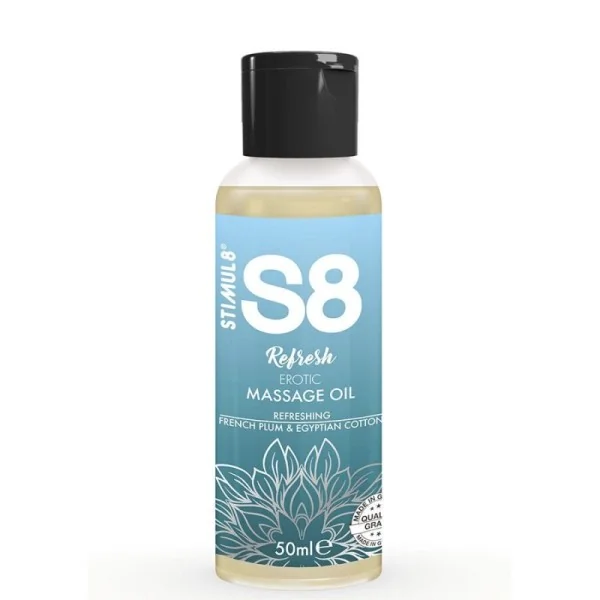 S8 REFRESH EROTISCHES BAUMWOLLMASSAGEÖL 50 ML VON STIMUL8