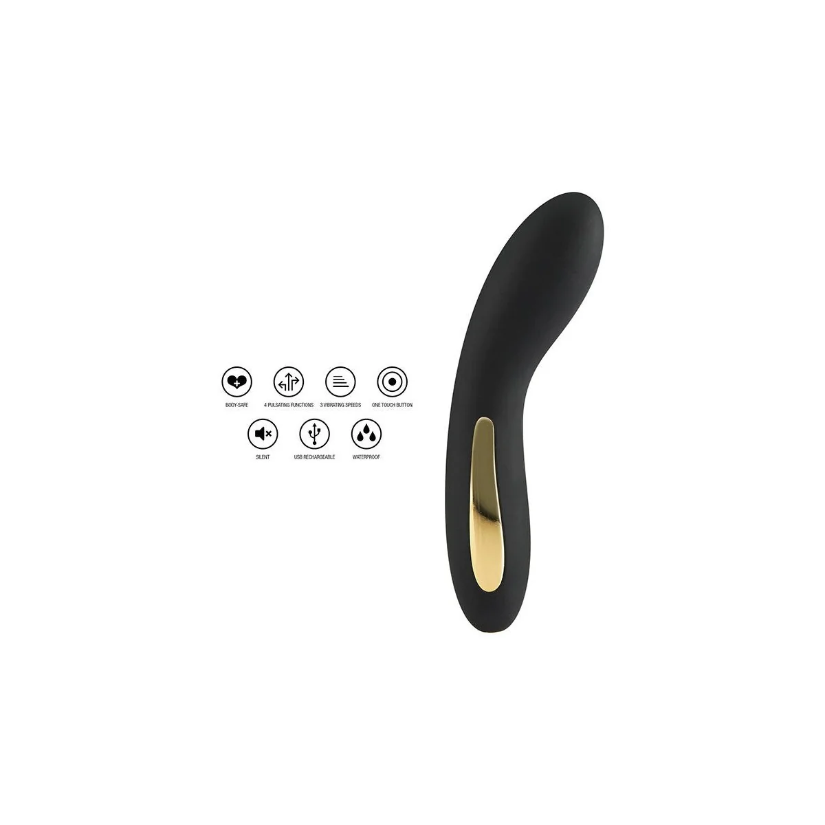 SCHWARZER VIBRATOR MIT LEUCHTENDEM LICHT VON TOYJOY