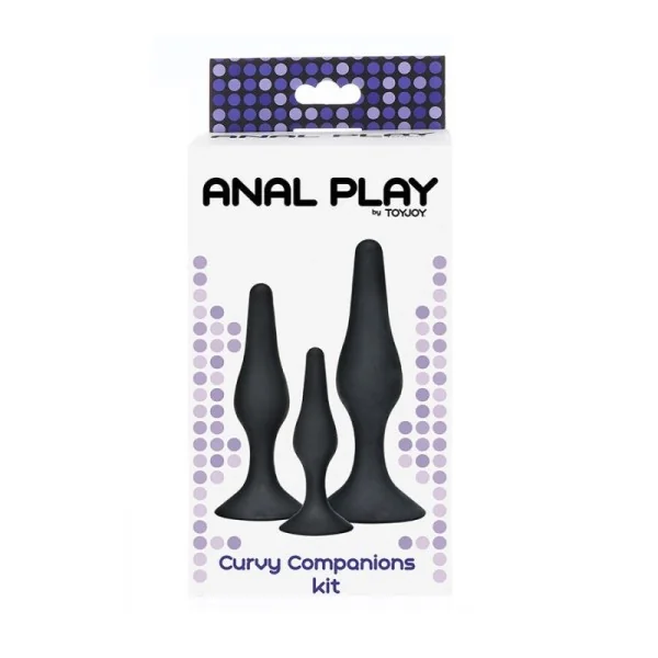 ANAL PLAY CURVY COMPANIONS ANAL PLUG 3 STÜCK SCHWARZ VON TOYJOY