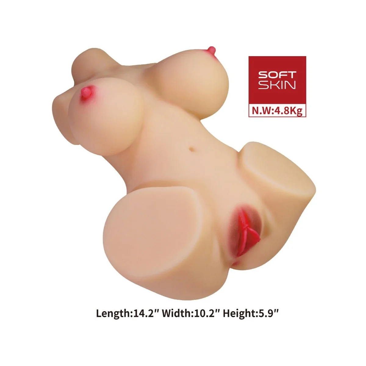 EMMA REALISTISCHER WEIBLICHER TORSO VAGINA UND ANAL 4,8 KG VON CRAZY BULL