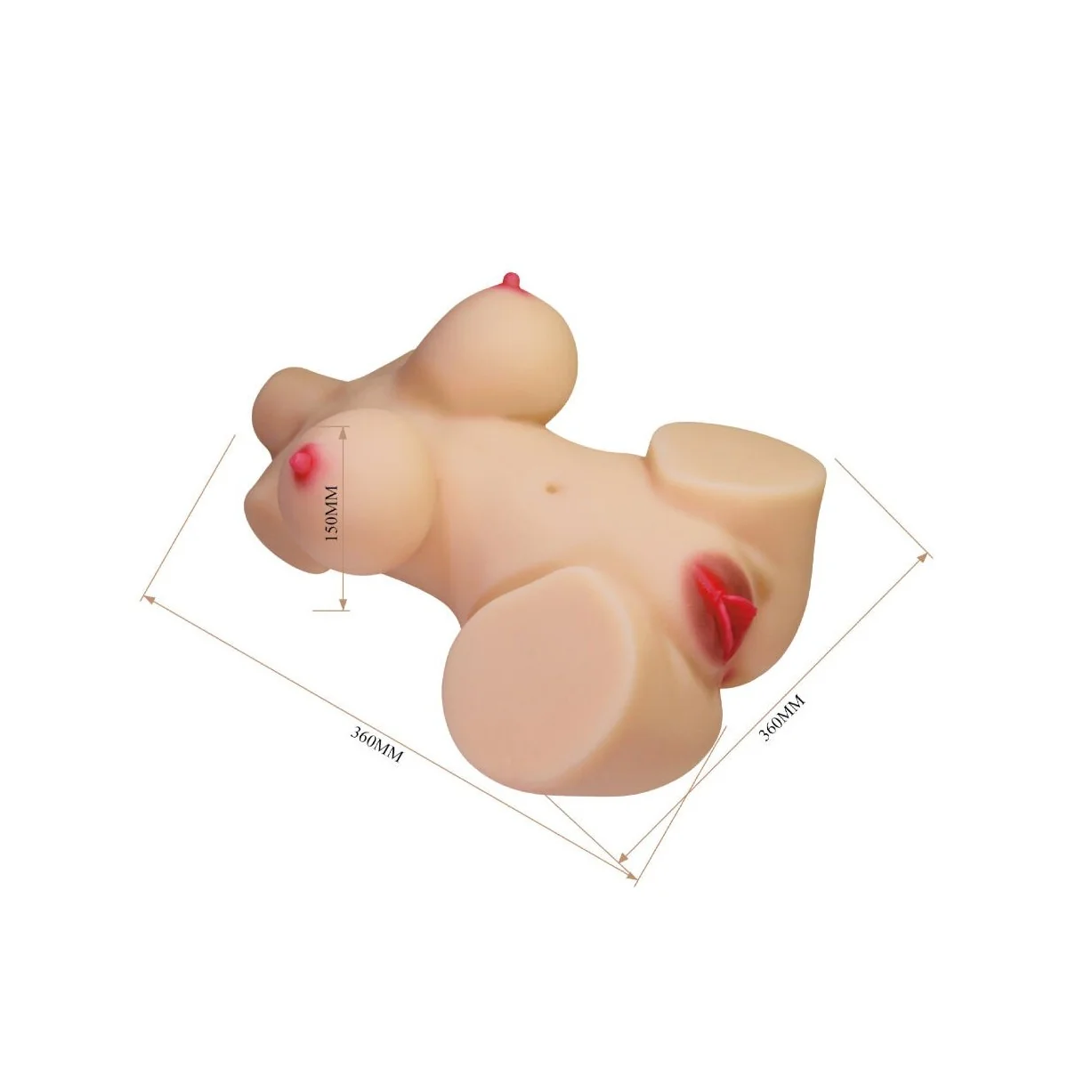EMMA REALISTISCHER WEIBLICHER TORSO VAGINA UND ANAL 4,8 KG VON CRAZY BULL