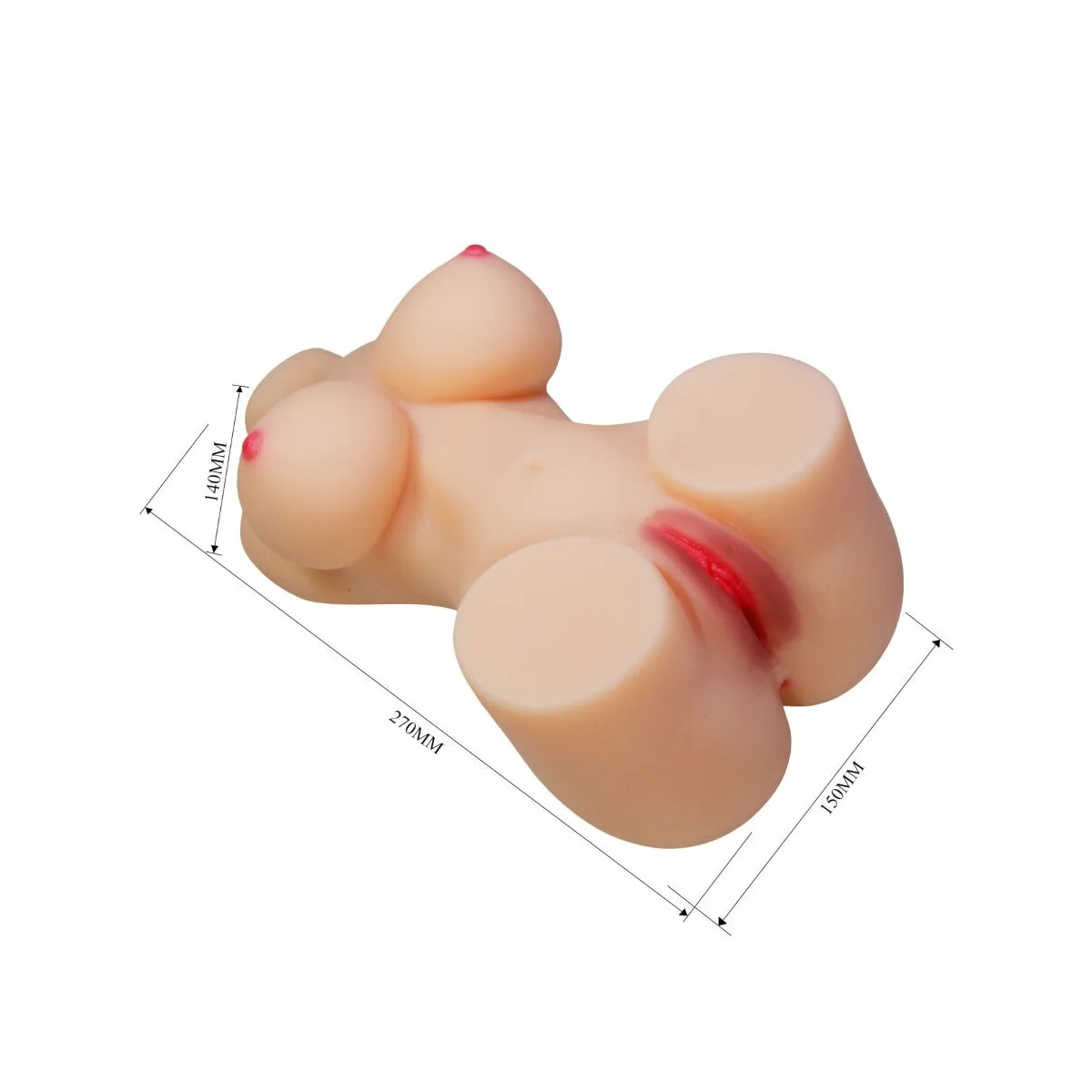 HETTY REALISTISCHER WEIBLICHER TORSO VAGINA UND ANAL 1,9 KG VON CRAZY BULL