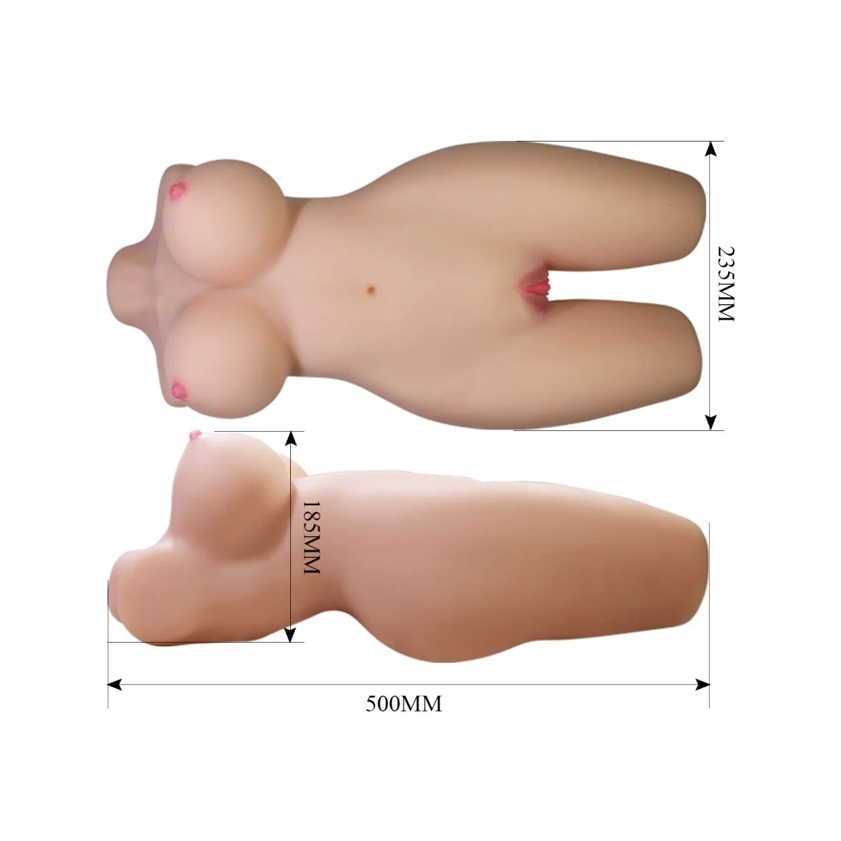 MIA REALISTISCHER WEIBLICHER TORSO VAGINA UND ANAL 8,5 KG VON CRAZY BULL