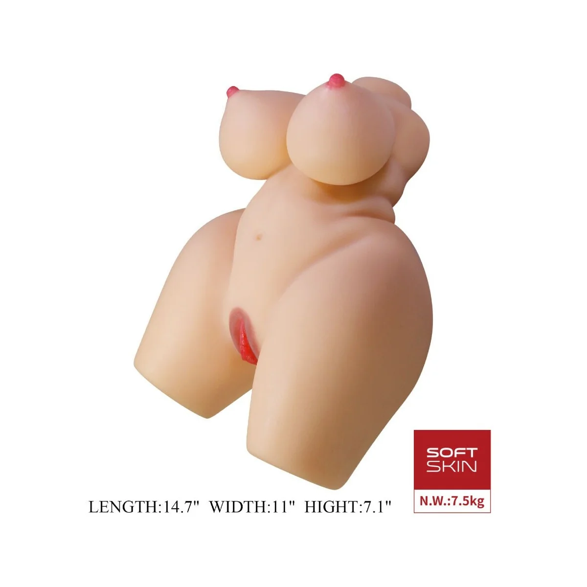 GRACE REALISTISCHER WEIBLICHER TORSO VAGINA UND ANAL 7,5 KG VON CRAZY BULL