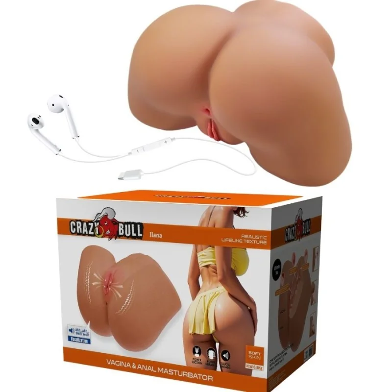 ILANA REALISTISCHER WEIBLICHER PO-VIBRATOR UND SAUGER MIT TON 6,8 KG VON CRAZY BULL 2