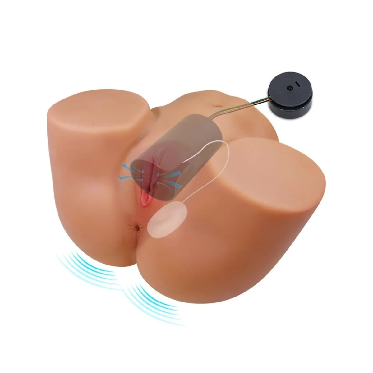 ILANA REALISTISCHER WEIBLICHER PO-VIBRATOR UND SAUGER MIT TON 6,8 KG VON CRAZY BULL