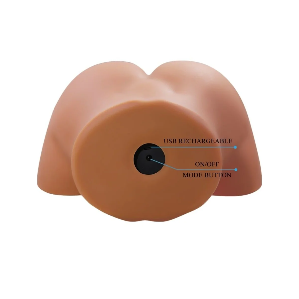 ILANA REALISTISCHER WEIBLICHER PO-VIBRATOR UND SAUGER MIT TON 6,8 KG VON CRAZY BULL