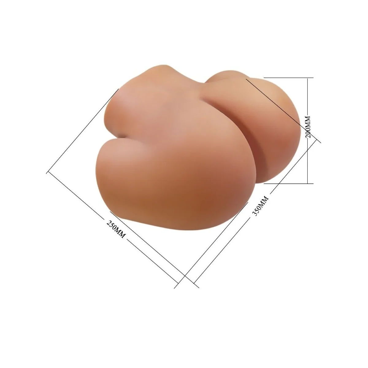 ILANA REALISTISCHER WEIBLICHER PO-VIBRATOR UND SAUGER MIT TON 6,8 KG VON CRAZY BULL