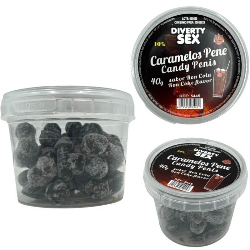20 PENIS-SÜSSIGKEITEN MIT RON-COLA-AROMA VON DIABLO PICANTE
