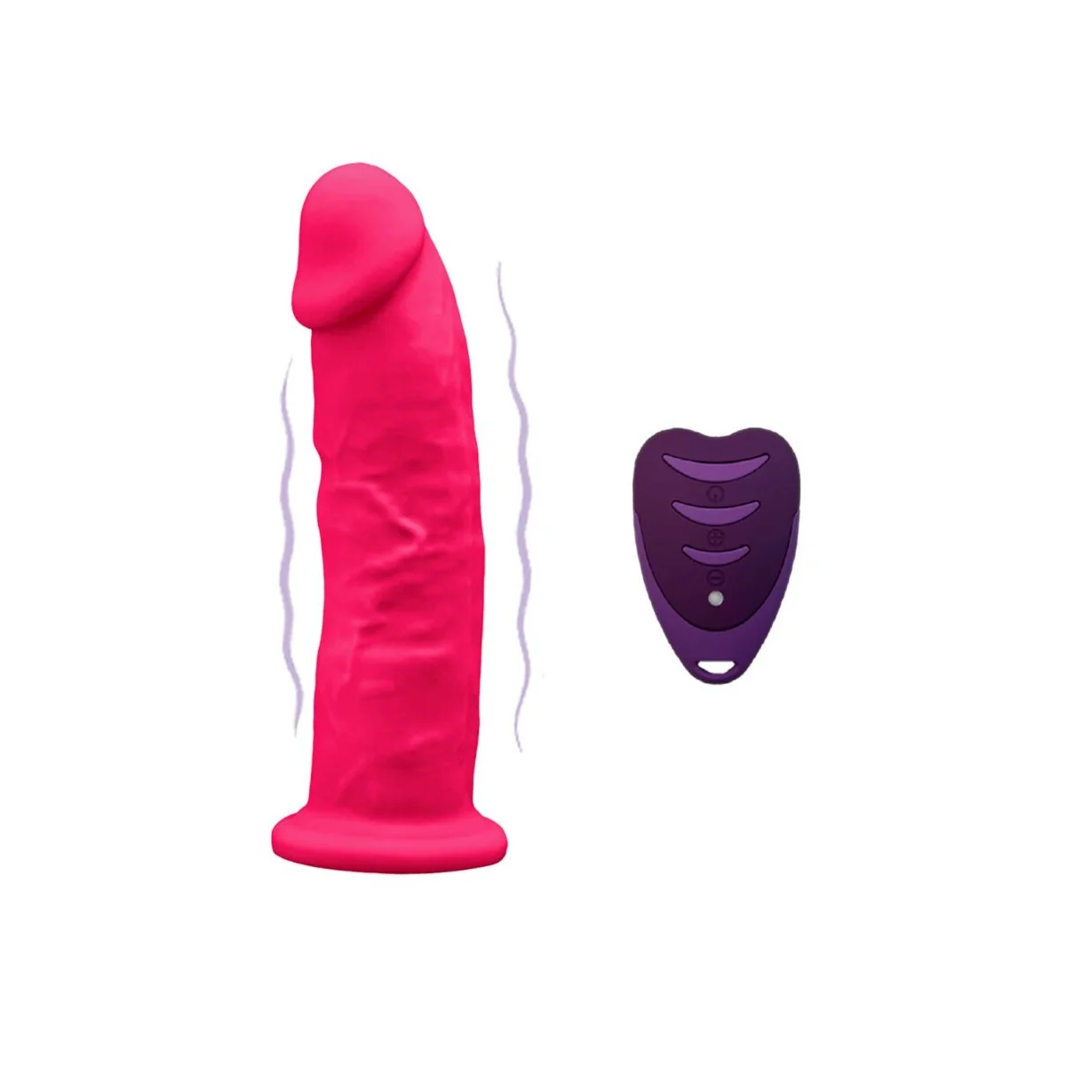 REALISTISCHER PENIS MODELL 2 ROSA + MIT FERNBEDIENUNG LRS 17 CM VON SILEXD