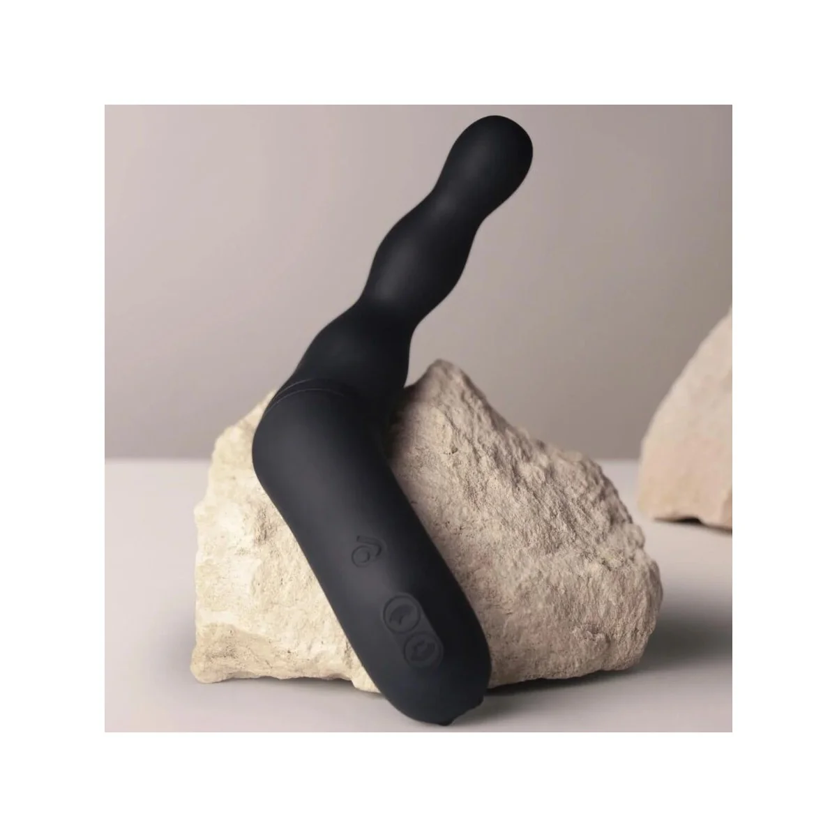 SCHWARZER PROSTATA- UND ANALVIBRATOR-ADAPTER VON ROCKS-OFF