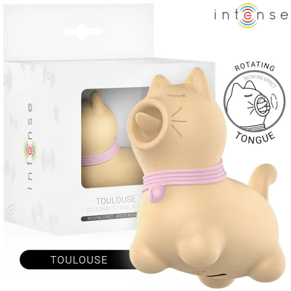 TOULOUSE STIMULATOR MIT 360º ROTIERENDER ZUNGE GELB VON INTENSE FUN