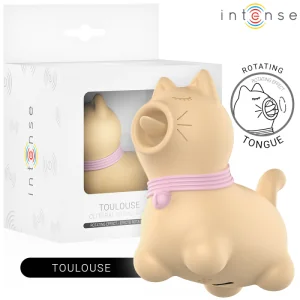 TOULOUSE STIMULATOR MIT 360º ROTIERENDER ZUNGE GELB VON INTENSE FUN