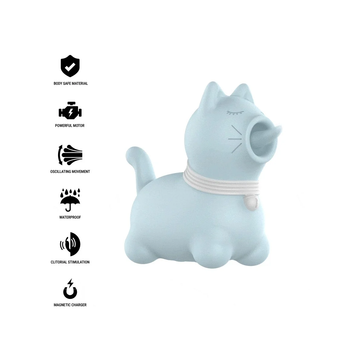 DUCHESS STIMULATOR MIT ROTIERENDER ZUNGE 360º BLAU VON INTENSE FUN