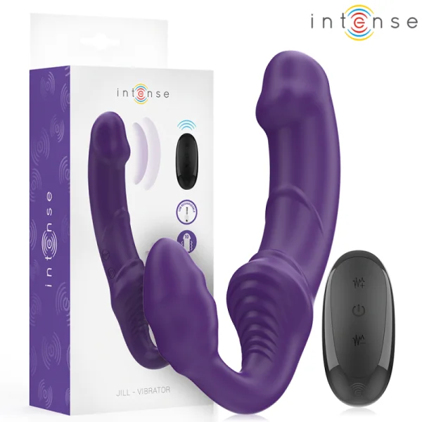 JILL DOPPELVIBRATOR 20 CM LILA MIT FERNBEDIENUNG VON INTENSE FUN