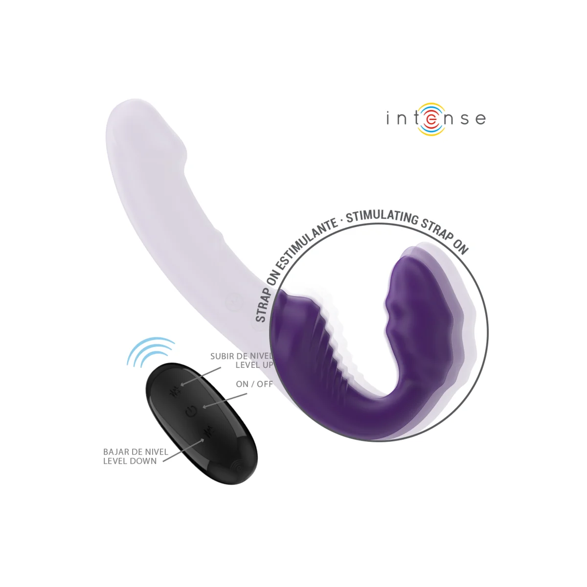 JILL DOPPELVIBRATOR 20 CM LILA MIT FERNBEDIENUNG VON INTENSE FUN
