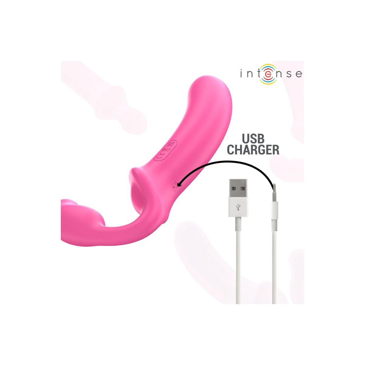 AMY DOPPELVIBRATOR 20 CM ROSA MIT FERNBEDIENUNG VON INTENSE FUN