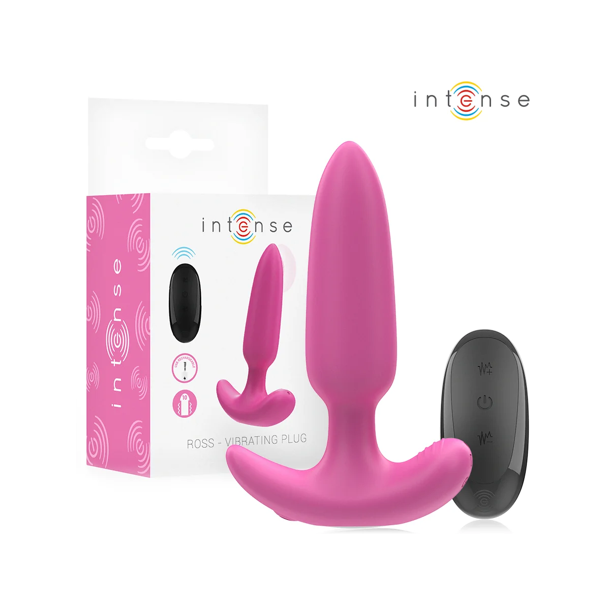 ROSS ANAL PLUG 10 VIBRATIONEN ROSA MIT FERNBEDIENUNG VON INTENSE ANAL TOYS