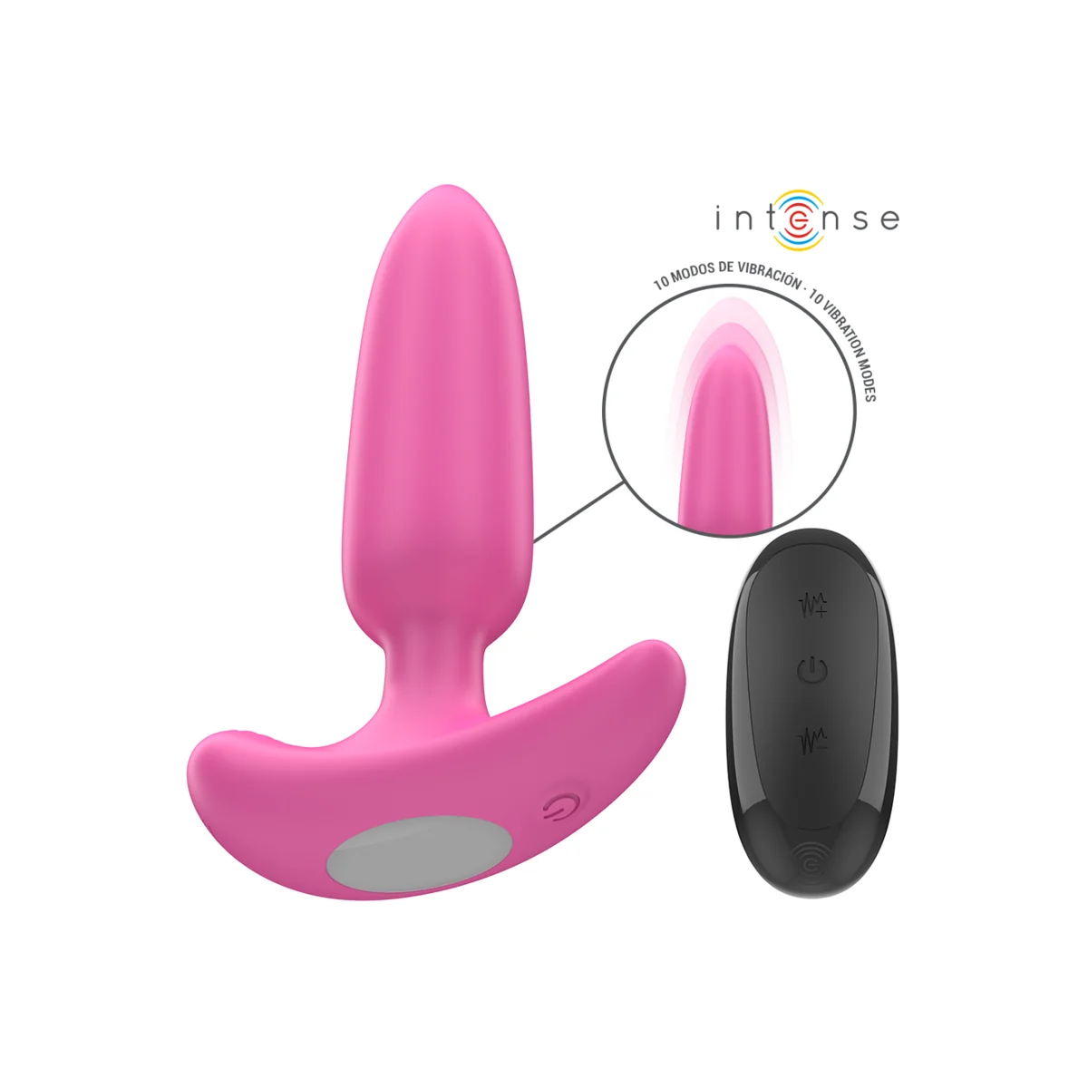 ROSS ANAL PLUG 10 VIBRATIONEN ROSA MIT FERNBEDIENUNG VON INTENSE ANAL TOYS