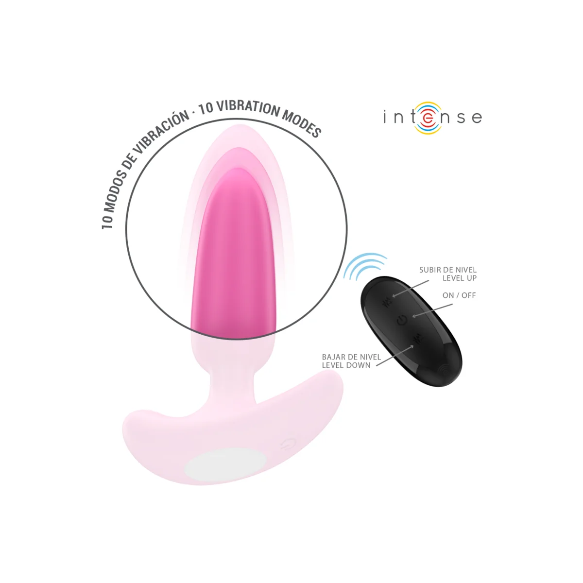 ROSS ANAL PLUG 10 VIBRATIONEN ROSA MIT FERNBEDIENUNG VON INTENSE ANAL TOYS