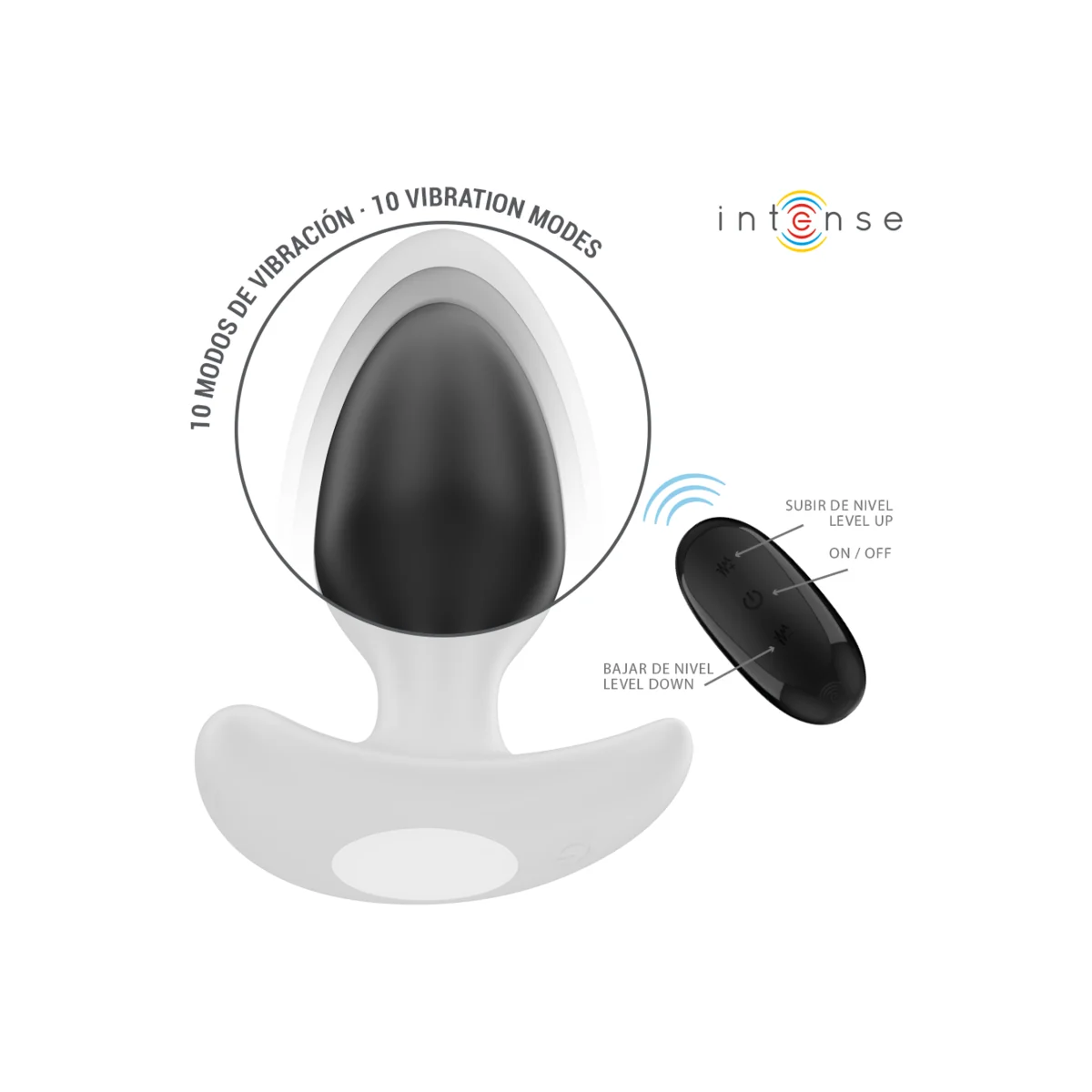 JOEY ANAL PLUG 10 VIBRATIONEN SCHWARZ MIT FERNBEDIENUNG VON INTENSE ANAL TOYS