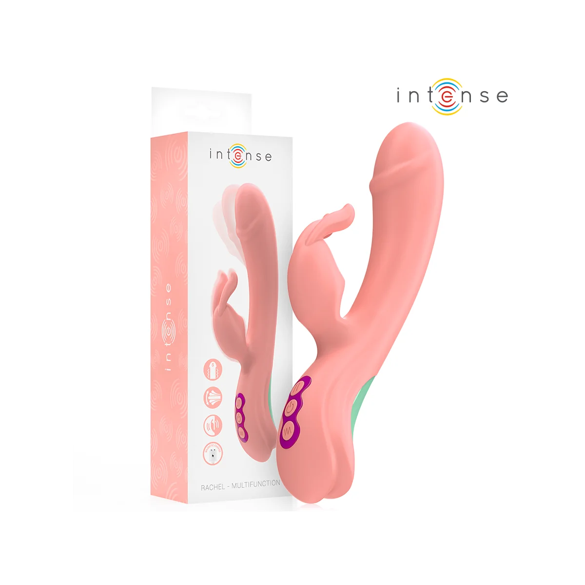 RACHEL RABBIT VIBRATOR 5 VIBRATIONEN ROSA VON INTENSE FUN
