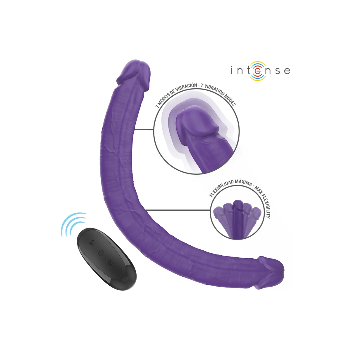 GUNTER DILDO DOPPELVIBRATOR 40 CM LILA MIT FERNBEDIENUNG VON INTENSE FUN