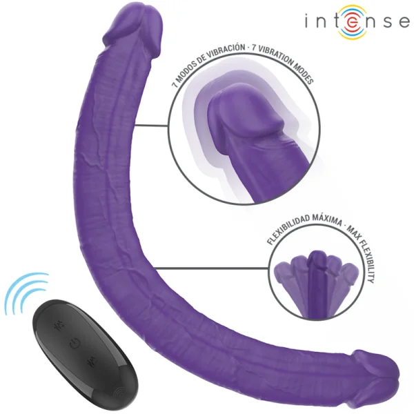 GUNTER DILDO DOPPELVIBRATOR 40 CM LILA MIT FERNBEDIENUNG VON INTENSE FUN