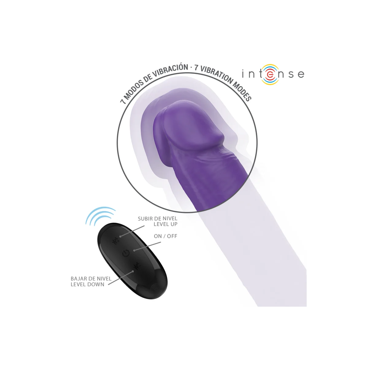 GUNTER DILDO DOPPELVIBRATOR 40 CM LILA MIT FERNBEDIENUNG VON INTENSE FUN