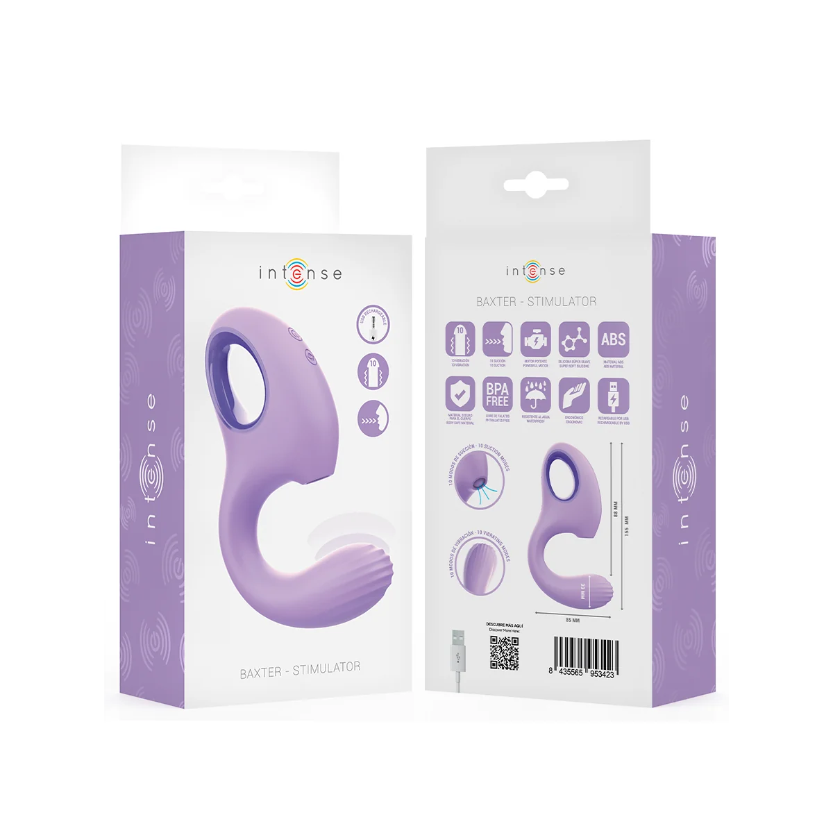 BAXTER VIBRATOR & STIMULATOR VIOLETT VON INTENSE FUN