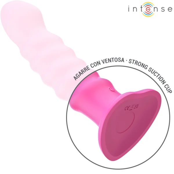 CINDY VIBRATOR GRÖSSE L SPIRALENDESIGN 10 VIBRATIONEN ROSA MIT FERNBEDIENUNG VON INTENSE FUN