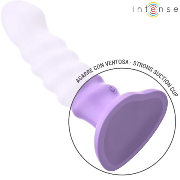 BRENDA VIBRATOR GRÖSSE M SPIRALENDESIGN 10 VIBRATIONEN LILA MIT FERNBEDIENUNG VON INTENSE FUN