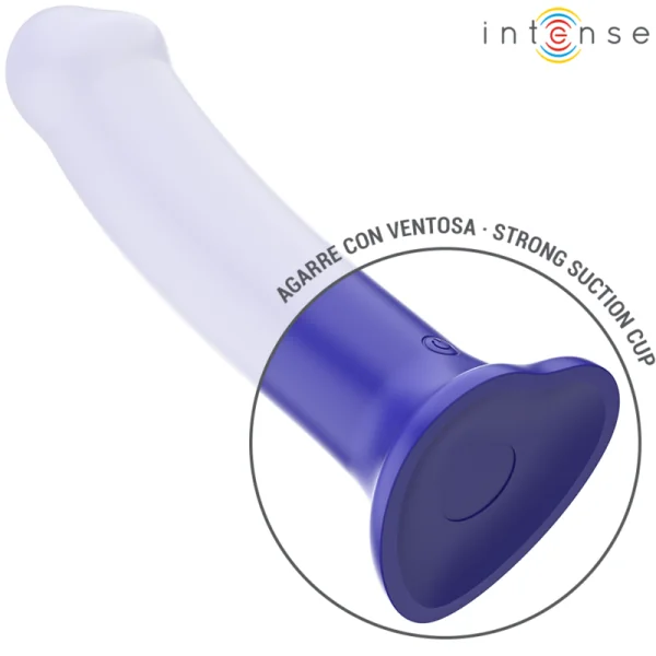 VICTORIA VIBRATOR MIT SAUGNAPF 10 VIBRATIONEN DUNKELBLAU MIT FERNBEDIENUNG VON INTENSE FUN