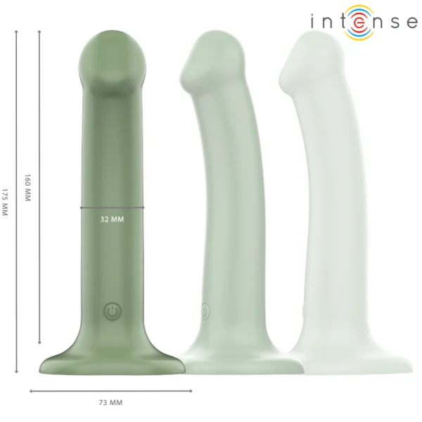 BECCA VIBRATOR MIT SAUGNAPF 10 VIBRATIONEN GRÜNE MIT FERNBEDIENUNG VON INTENSE FUN
